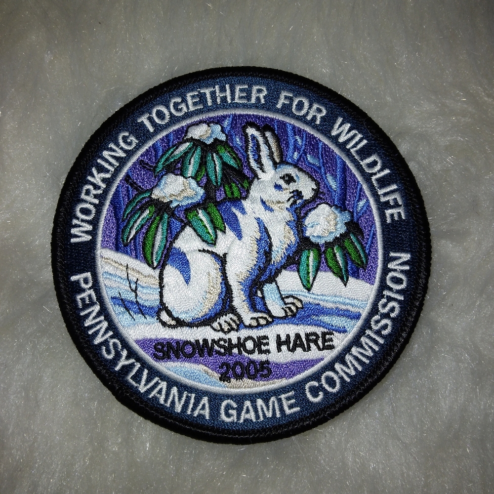 EMBROIDERED PATCH Pennsylvania Game Commission 2005 Snowshoe Hare